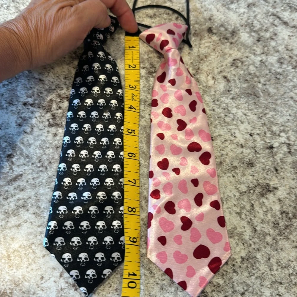 Tie Pet accessory 2 ties on a 10” stretchable elastic cord
